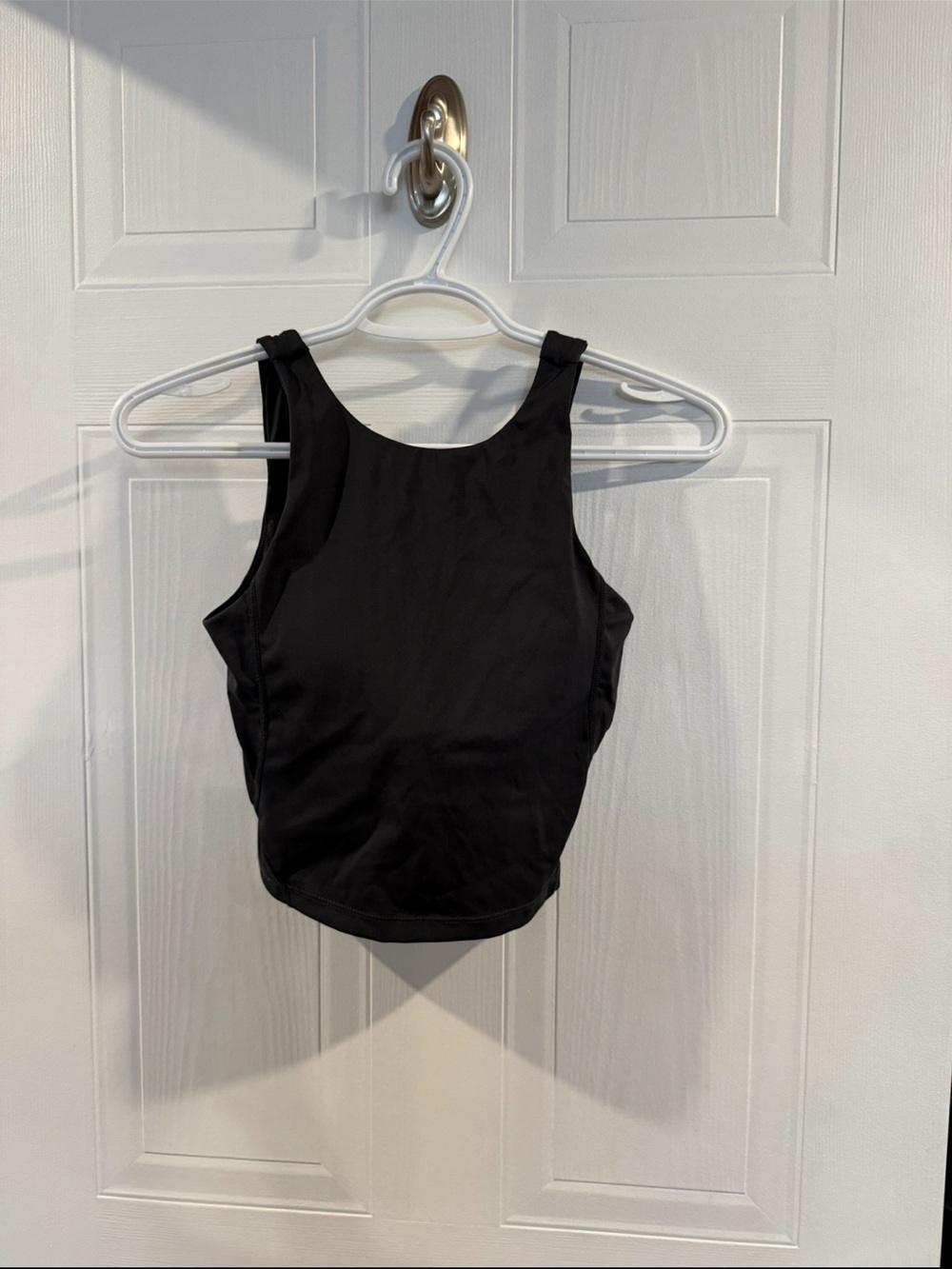 Women's Black Athletic Crop Tank Top